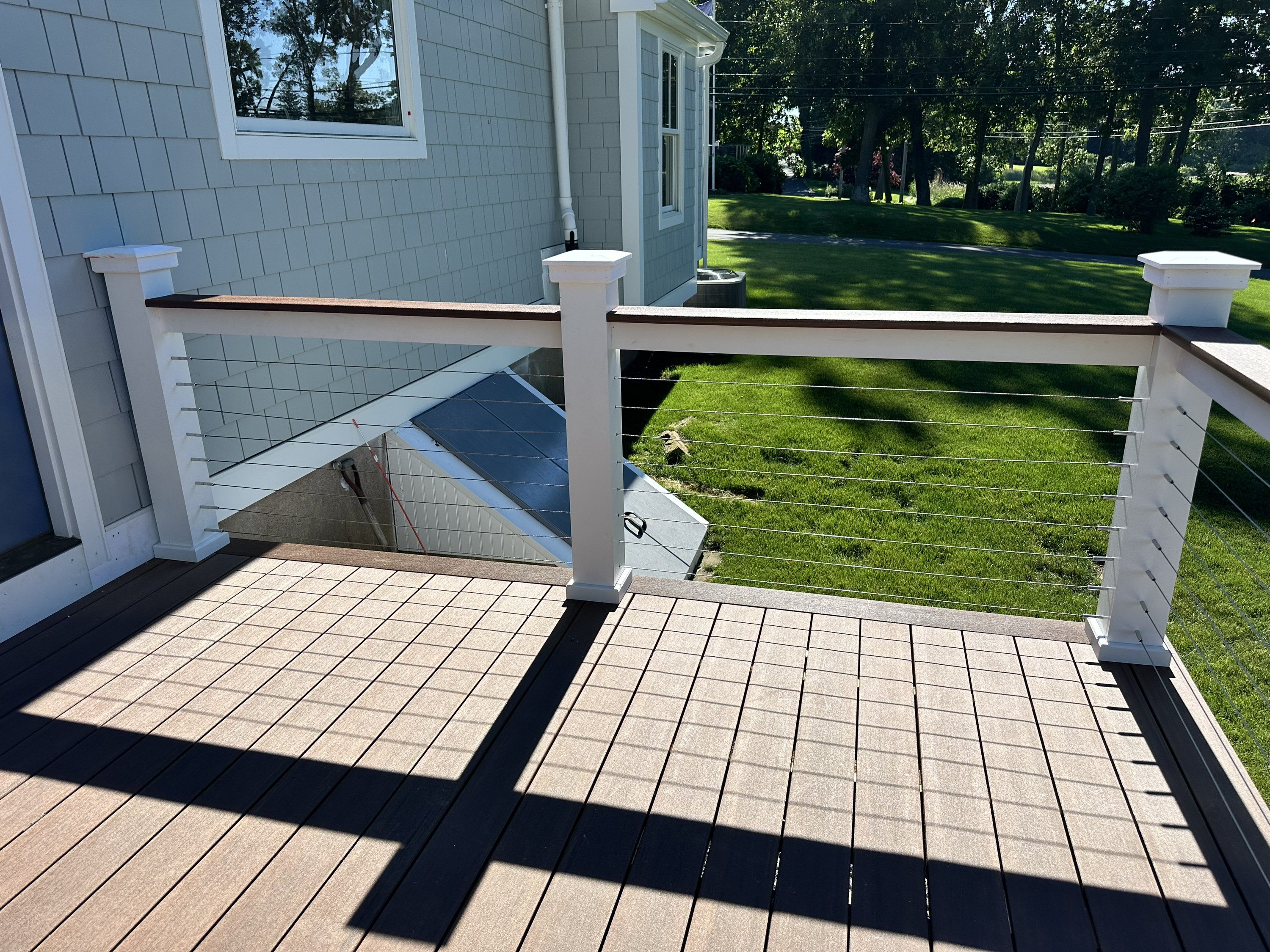 Completed residential cable railing project