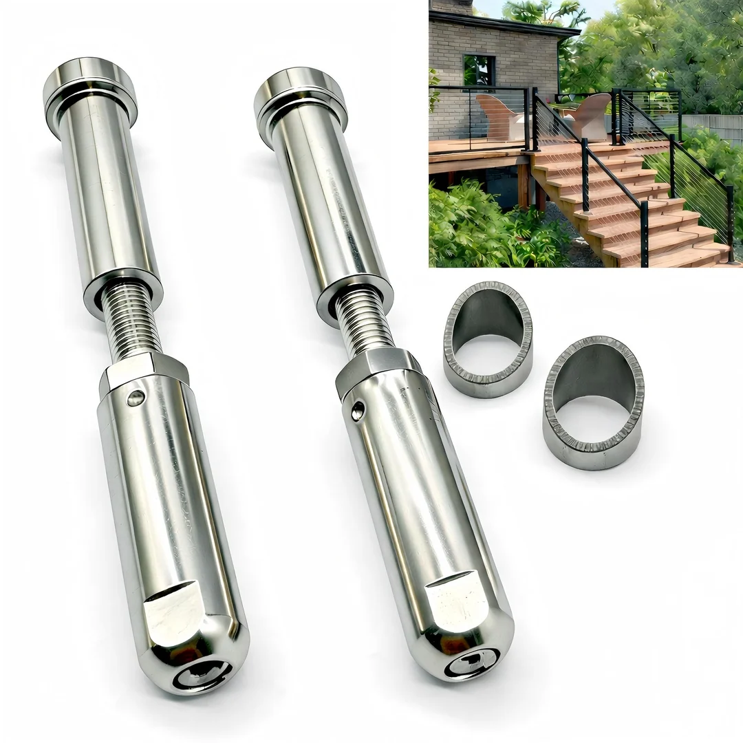 Swageless Through-Post Quick Lock for Stair Runs